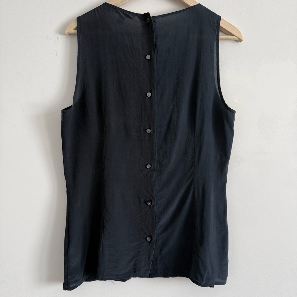 Banana Republic Navy Tank Top with Button Detail - Picture 3 of 5